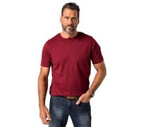 JP 1880 Jp1880 Henley, Basic, Knopfleiste, Halbarm, bis 7 XL Camisa, Cobre Marrón, 7XL Hombres