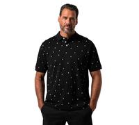 JP 1880 Jp1880 Poloshirt, Halbarm, Piqué, Minimal Print, bis 8 XL Camisa, Negro, 5XL Hombres