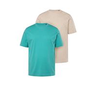 JP 1880 Jp1880 T-Shirts, Basic, 2er-Pack, Rundhals, bis 8XL Camisetas, Turquesa, 5XL Hombres