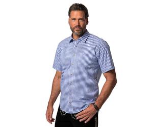 JP 1880 Karohemd Tracht, 1/2, Kent, MF - Große Größen, Camiseta 1/1 Hombre, Helles Blau,
