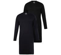 JP 1880 Nachthemd, V-Ausschnitt, DP Camisa de Noche, Schwarz, XXXXL para Hombre