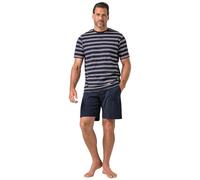 JP 1880 Pijama Homewear, Conjunto de Dos Piezas Corto, Camiseta de Rayas horizontales, pantalón Corto Azul Navy 7XL 844060130-7XL