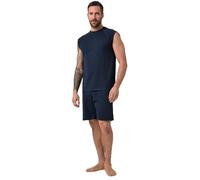JP 1880 Pijama para Hombre, Camiseta sin Mangas, 1/2 Pijamas, Azul Marino, XXL