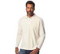 JP 1880, Polo básico de Manga Larga para Hombre, Tallas Grandes, piqué, hasta 8 XL, Blanco Roto, XXXL