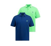 JP 1880 Polos, Basic, Paquete de 2, piqué, algodón Peinado Azul Intenso 8XL 704317742-8XL