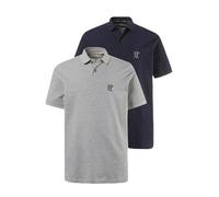 JP 1880 Polos, Basic, Paquete de 2, piqué, algodón Peinado Marina Oscuro 6XL 704317730-6XL