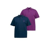 JP 1880 Poloshirts, Basic, 2er-Pack, Piqué, Gekämmte Baumwolle Camiseta, Morado, 8XL para Hombre