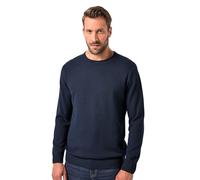 JP 1880 Pullover, Strukturstrick, Badge, 1/1 Suéter pulóver, Azul Marino, 4XL para Hombre