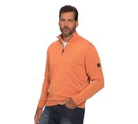 JP 1880 Ropa de Hombre Big & Tall Talla Grande L-8XL Media Cremallera FLEXNAMIC®, Prendas de Punto, Tacto de Cachemira, Cuello con Cremallera 818331, Naranja, XXX-Large