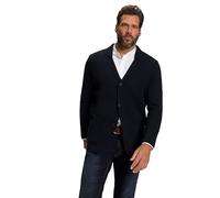 JP 1880 Stricksakko, Flexnamic, Milano-Strick, Reverskragen, bis 8 XL Cardigans, Azul Oscuro, 5XL para Hombre