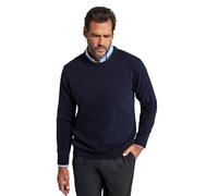 JP 1880 Suéter, Cuello Redondo, Bordado de JP1880, algodón Marina Oscuro 7XL 708261730-7XL