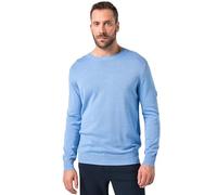 JP 1880 Suéter, Punto Fino Ligero, Insignia, Escote en Cuello Redondo Azul Cielo 7XL 845196700-7XL