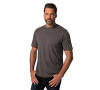 JP 1880 T-Shirt, Basic, Rundhals, Gekämmte Baumwolle, bis 8XL Camiseta, Gris, Hombres