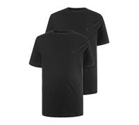 JP 1880 Hasta la Talla 8XL, Paquete Doble de Camisetas, Camiseta básica de Tela de Jersey, Cuello Redondo, Ajuste cómodo Negro 3XL 702637130-3XL