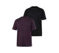 JP 1880 T-Shirts, Basic, 2er-Pack, Rundhals, bis 8XL Camiseta, Oscuro Morado, Hombres