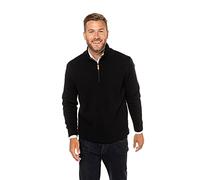 JP 1880 Troyer de Punto, Jersey con Cuello alzado, Cremallera, puños de canalé, algodón Puro Negro 4XL 716842130-4XL