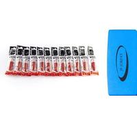 JP-JORPAY Recambios V Board -Recambios Pizarra Blanca Escuela-Recambios Pizarra Blanca Oficinas-Cartuchos Recambios-12 Recambios + 1 Borrador Magnèticos (Lote)