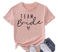 JPHCHSC Camisetas del Equipo Bride To Be Squad para Mujer, Camisetas EVJF, Camisetas para Mujer de Boda 039