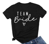 JPHCHSC Camisetas del Equipo Bride To Be Squad para Mujer, Camisetas EVJF, Camisetas para Mujer de Boda 039