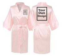 JPHCHSC Personalizadas Robe de novia para dama de honor Personalizadas Tu Foto ó diseño en una novia Kimono con Tú Frase e Imagen para Bodas para Dormi NT02C