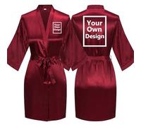 JPHCHSC Personalizadas Robe de novia para dama de honor Personalizadas Tu Foto ó diseño en una novia Kimono con Tú Frase e Imagen para Bodas para Dormi NT02C