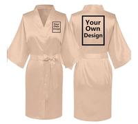 JPHCHSC Personalizadas Robe de novia para dama de honor Personalizadas Tu Foto ó diseño en una novia Kimono con Tú Frase e Imagen para Bodas para Dormi NT02C