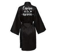 JPHCHSC Robe Novia Kimono Mujer Vestir Corto de Satén, Robe Seda Mujer de Cuello en V, Robes Novia y Dama de Honor 33