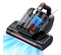 JPHYLL Aspiradora Antiácaros para Colchones con Luz UV-C de 253.7nm 16Kpa Succión Filtro HEPA Calentamiento Función 40000 RPM/Min Rotación Aspirador de Ácaros Elimina el 99.9% de Alérgenos 600W Cable