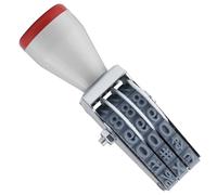 JPKTA - Sello de números de 3 dígitos de goma intercambiable con fecha de oficina, símbolo personalizado, ajustable, multifuncional, creativo, etiqueta de precio, sellos de rodillo