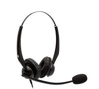 JPL Auriculares 100B-RJ11 binaurales, con Cable, Enchufe Directo para teléfono de Escritorio de Oficina, Nivel de Entrada, micrófono con cancelación de Ruido, Ideal para centros de Contacto, oficinas