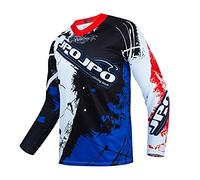 JPOJPO Camiseta Jersey MX de Motocross para Hombre, Bicicleta de Tierra Descenso Carrera Conducción Azul