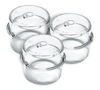 JPshop - 3 piezas medidoras con tapón dosificador transparente compatible con Vorwerk Thermomix TM21 TM31