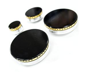 JPshop - Kit de 4 coronas de latón + 4 quemadores adaptable a placa de cocina de gas compatible con Lofra con platillos antillamas