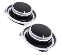 JPshop - Kit de Mandos para Freidora de Aire Compatible con Ariete Airy Fryer Oven 4619, Set de 2 Mandos Termostato y Temporizador Negro Plata con Marcos, Recambio Código AS00001442
