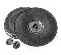 jpshop Pack de 2 Filtros de Campana Extractora de carbón Activado Ø 23 cm. Faber