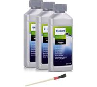 Jpshop Pack de 3 descalcificadores de 250 ml. Apto para Philips Saeco para cafeteras automáticas y con filtro + cepillo de limpieza