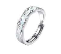 JPSSJGYH Anillo luminoso magnético linfático, anillo de diamante de moissanita de iones de titanio, anillo luminoso ajustable para parejas