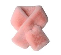 JPSSJGYH Bufanda de Cuello de Piel para Mujer, Bufandas de Piel sintética de Invierno, Bufanda de Felpa Gruesa Que combina con Todo, Calentador de Cuello para Clima frío (One Size,Pink)