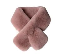 JPSSJGYH Bufanda de Cuello de Piel para Mujer, Bufandas de Piel sintética de Invierno, Bufanda de Felpa Gruesa Que combina con Todo, Calentador de Cuello para Clima frío (One Size,Dark Pink)