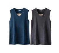 JPSSJGYH Tank Top Termico per gli uomini, Inverno Caldo Base Strato Tank Top, biancheria Intima fredda per indossare Casual (2pcs D,3XL)