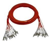 JPVLCNDJ Paquete de puente de fibra de 12 núcleos OM1 OM2 interior LC-LC 15m 50m multimodo 20m 10m 50m 5m 12C FC SC ST cable de conexión óptica naranja P-fibra(OM1 SC-SC 30m)