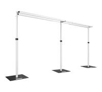 JPWNVF Fondo de Cortina de 10 x 20 pies, Soporte de aleación de Aluminio Ajustable, Estante de Soporte de Flores Artificiales para Fondo de Banquete, tamaño Personalizado, 1 Pieza