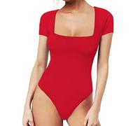 JPXJGT Body Moldeador Mujer Reductoras Control de Abdomen Tanga Shapewear Bodysuit Reductor Moldeadora Corset Cintura lnvisible Body Reductor (Color:Red,Size:M)