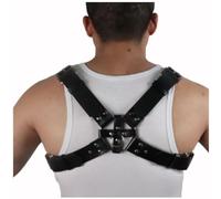 JPXJGT Hombre Arnés de Cuero Ajustable Músculo Disfraz Erótico Juego de Rol Sexy Ropa de Fiesta Noche Club Cosplay