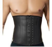 JPXJGT Hombre Fajas Reductoras Moldeadora Waist Trainer Corset Reductor Cinturón Abdomen Colombiana Corsé(Black,M)
