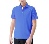 JPXJGT Hombre Polo Camisetas Manga Corta Secado Rápido Respirable para Running Gimnasio (Size:2XL,Color:azul)
