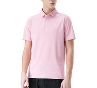 JPXJGT Hombre Polo Camisetas Manga Corta Secado Rápido Respirable para Running Gimnasio (Size:xl,Color:Pink)