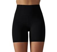 JPXJGT Mujer Pantalon Corto Deporte Abdominal Scrunch Butt Lifting para Fitness Yoga Workout (Size:M,Color:negro)
