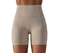 JPXJGT Mujer Pantalon Corto Deporte Abdominal Scrunch Butt Lifting para Fitness Yoga Workout (Size:M,Color:Skin Tone)
