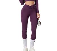 JPXJGT Mujer Push Up Mayas Deportivas Elástico Pantalones Opaco Scrunch Butt Leggings para Yoga Running Fitness (Size:S,Color:púrpura)